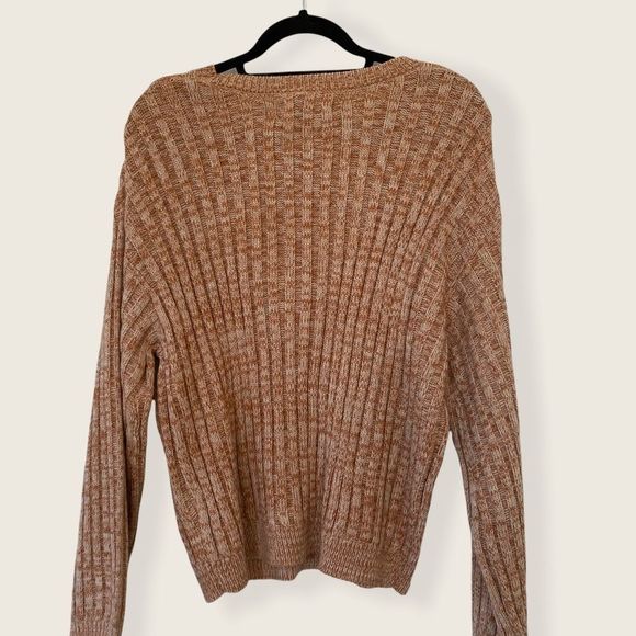 NWT Blank NYC Heather Ribbed Crewneck Sweater Size XL Tan/white knit mix - Picture 12 of 12